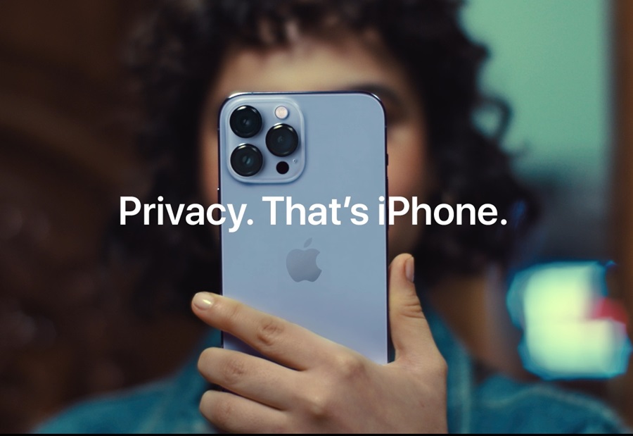 Apple's iPhone ad, using the same brand style so you know it's Apple