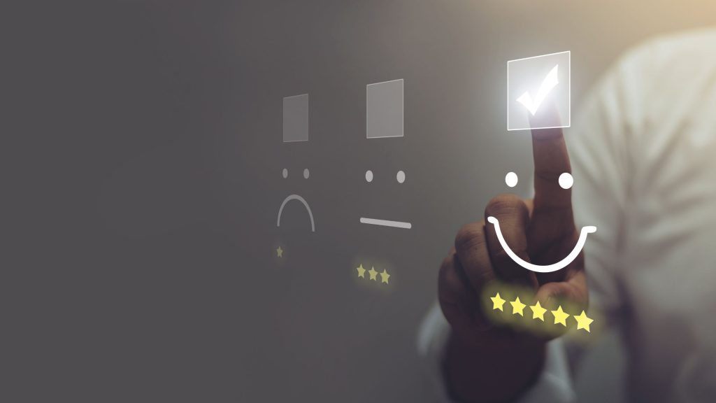 Perception - customer reviews, selection happy face with 5 stars